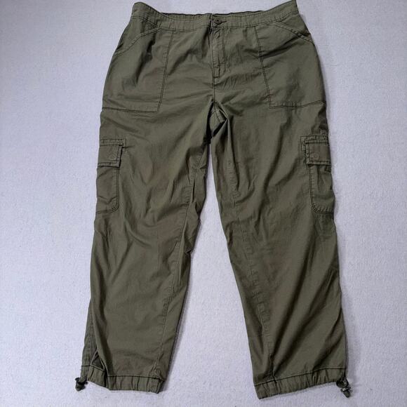 Sanctuary Social Standard Cargo Pants XXL Green Utility Streetwear Minimalist - Picture 1 of 6